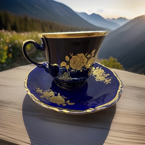 Mitterteich kobalt tasse - mitterteich,