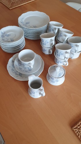 Kaffeeservice blaue blume - blume, neu