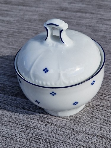 Zuckerdose weiß blau - zuckerdose,,